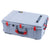 Pelican 1650 Case, Silver with Red Handles & Push-Button Latches ColorCase 