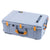 Pelican 1650 Case, Silver with Yellow Handles & Push-Button Latches ColorCase 