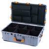 Pelican 1650 Case, Silver with Yellow Handles & Latches TrekPak Divider System with Laptop Computer Pouch ColorCase 016500-0220-180-240