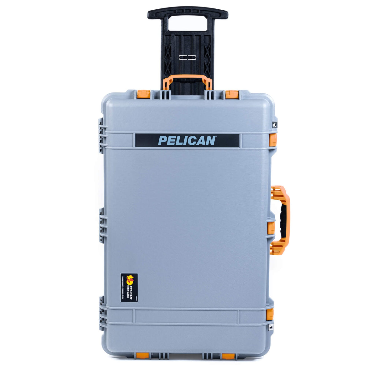 Pelican 1650 Case, Silver with Yellow Handles &amp; Latches ColorCase 