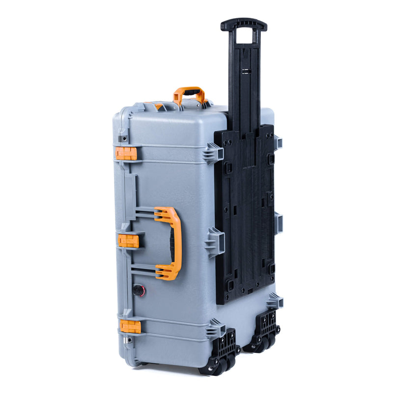 Pelican 1650 Case, Silver with Yellow Handles & Latches ColorCase 