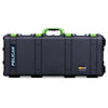 Pelican 1700 Protector Long Case, Black with Lime Green Handles & Latches (Gen2) ColorCase