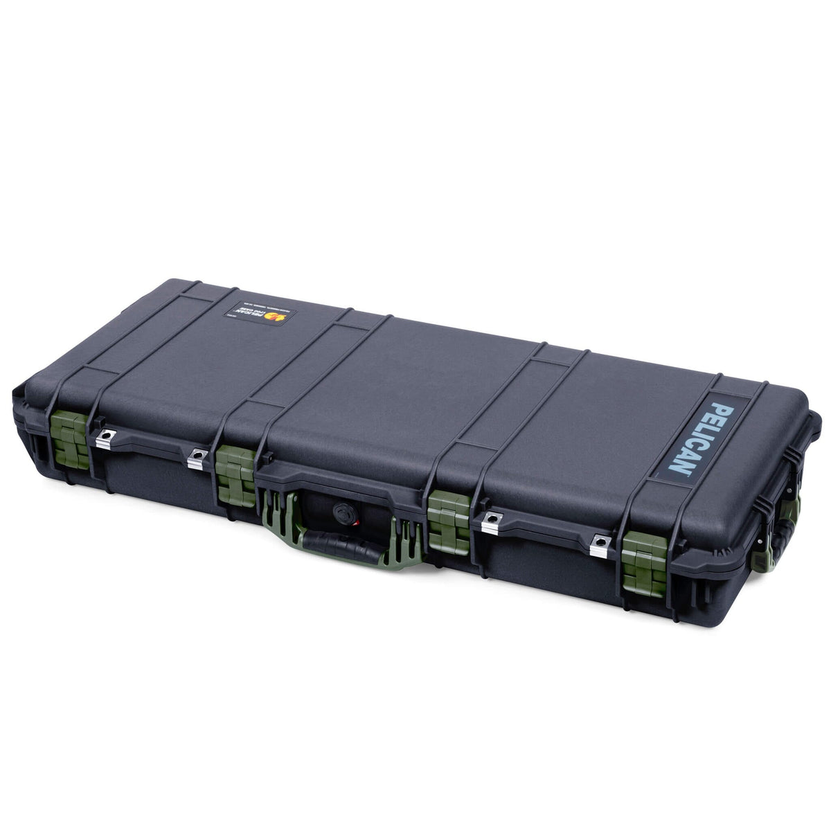 Pelican 1700 Protector Long Case, Black with OD Green Handles &amp; Latches (Gen2) ColorCase 