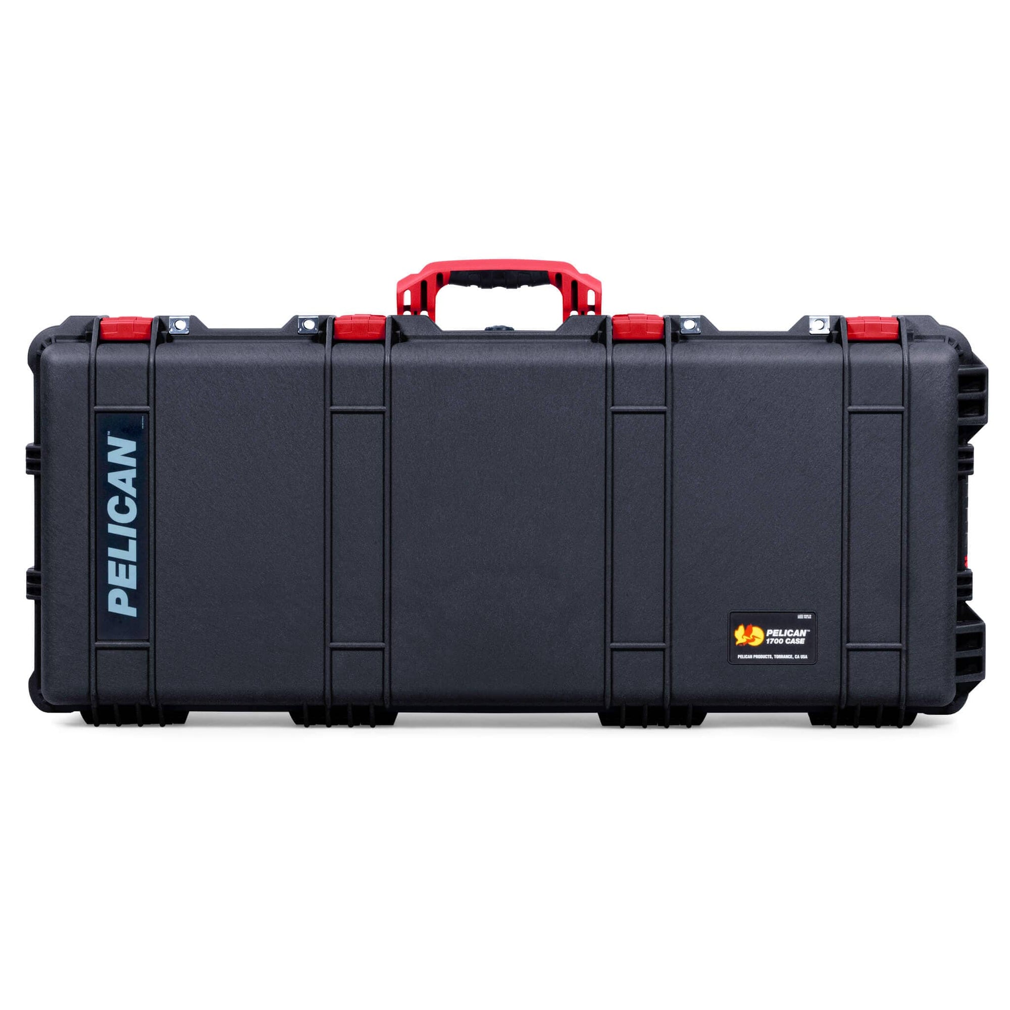 Pelican 1700 Protector Long Case, Black with Red Handles & Latches (Gen2) ColorCase 