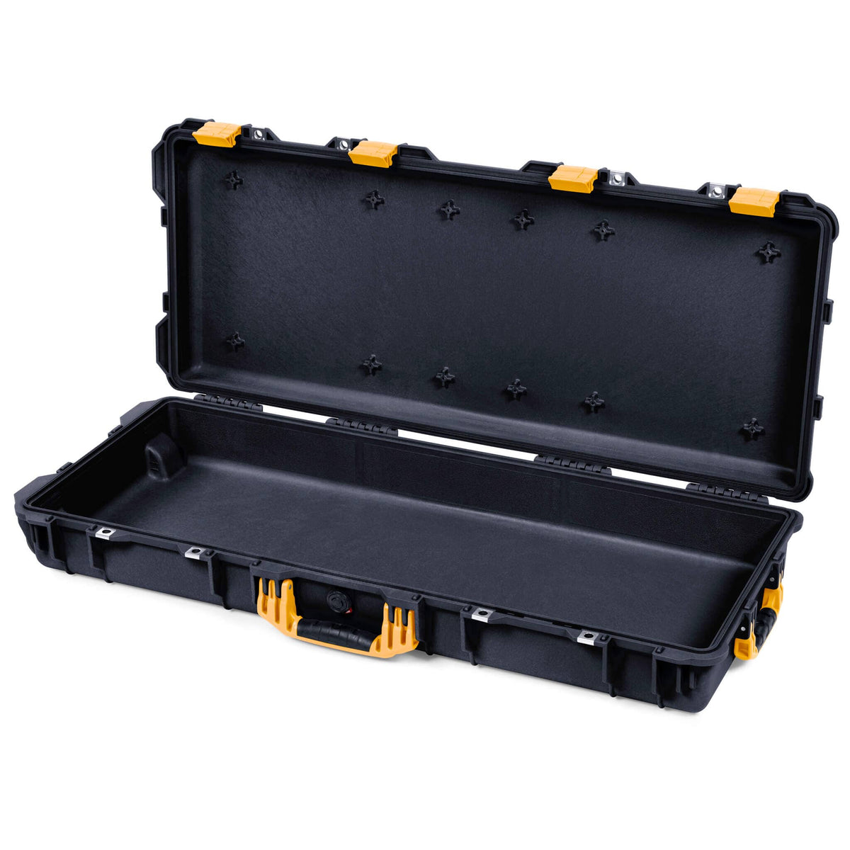 Pelican 1700 Protector Long Case, Black with Yellow Handles &amp; Latches (Gen2) None (Case Only) ColorCase 017000-0000-110-240