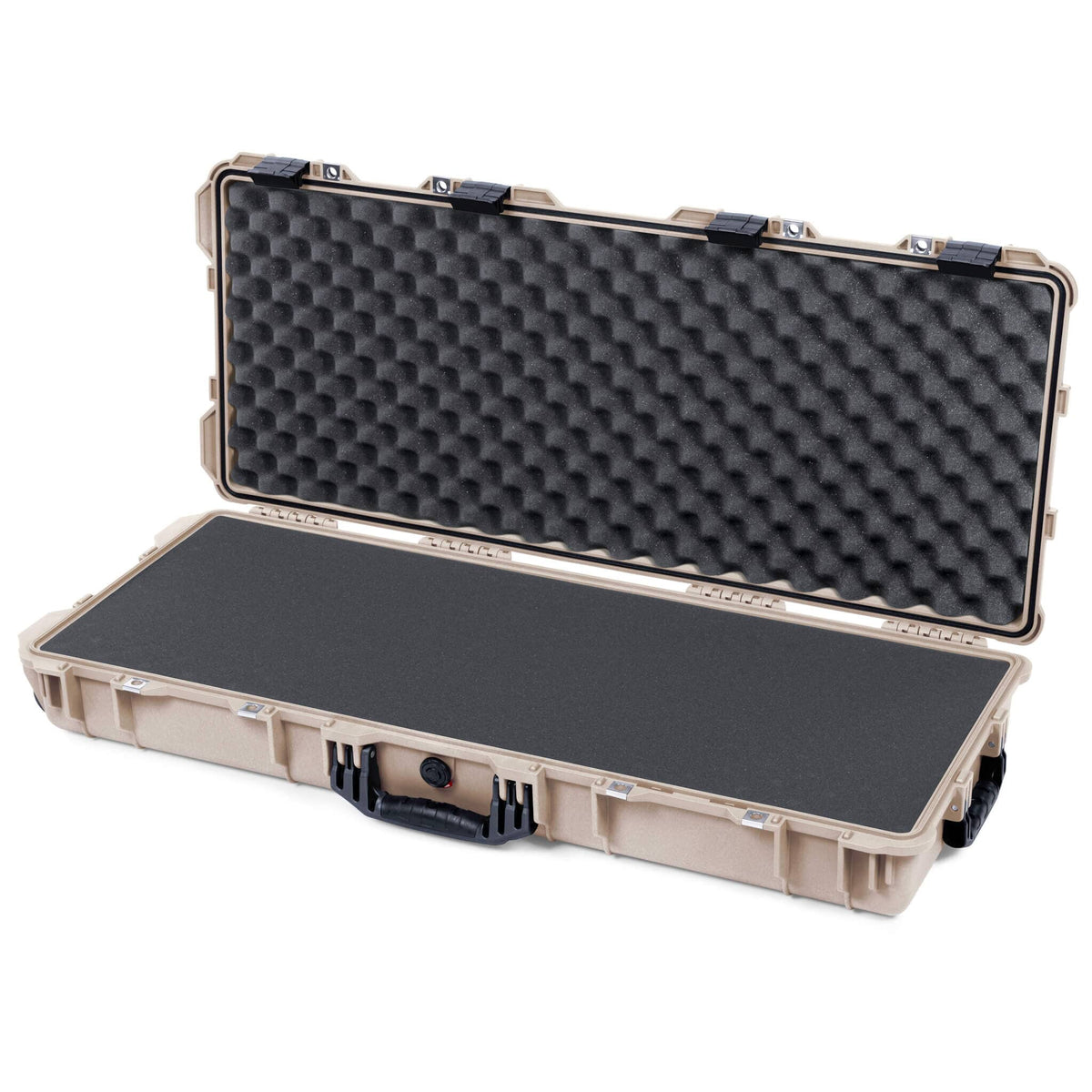 Pelican 1700 Protector Long Case, Desert Tan with Black Handles &amp; Latches (Gen2) Pick &amp; Pluck Foam with Convoluted Lid Foam ColorCase 017000-0001-310-110