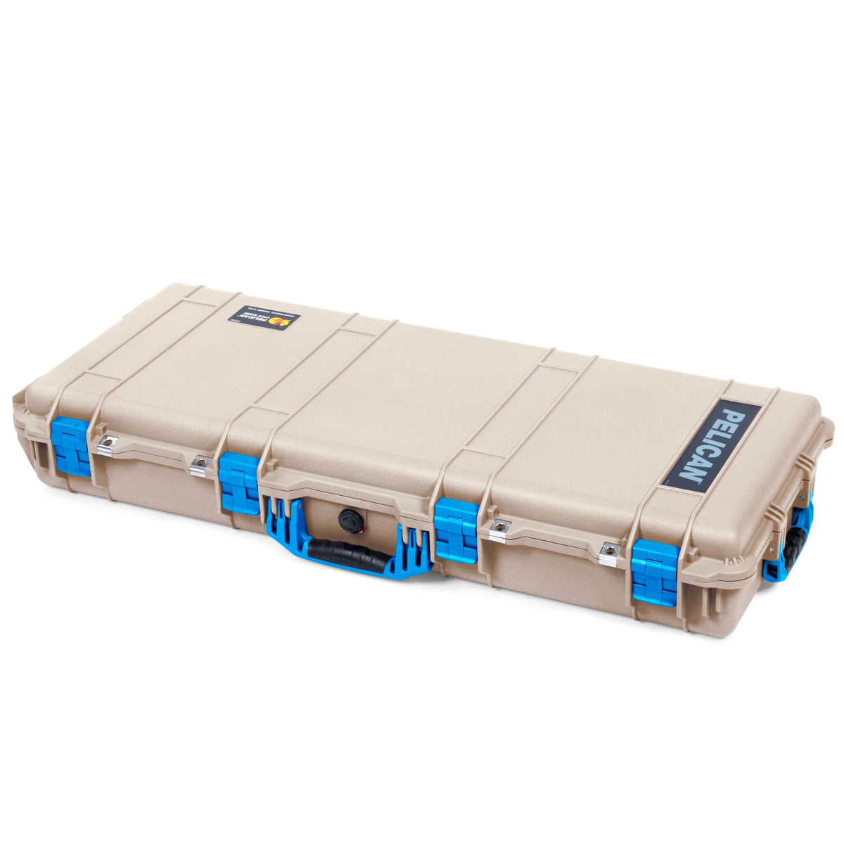 Pelican 1700 Protector Long Case, Desert Tan with Blue Handles &amp; Latches (Gen2) ColorCase 