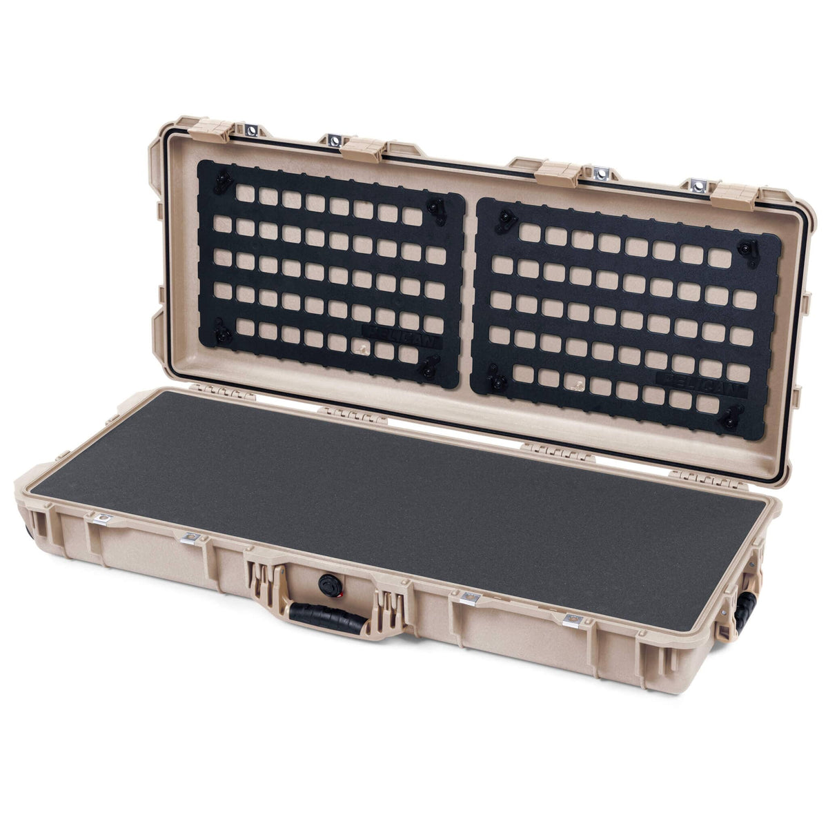 Pelican 1700 Protector Long Case, Desert Tan (Gen2) Pick &amp; Pluck Foam with EZ-Click™ MOLLE Panels ColorCase 017000-0401-310-310