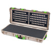 Pelican 1700 Protector Long Case, Desert Tan with Lime Green Handles & Latches (Gen2) Solid Foam with EZ-Click™ MOLLE Panels ColorCase 017000-0402-310-300