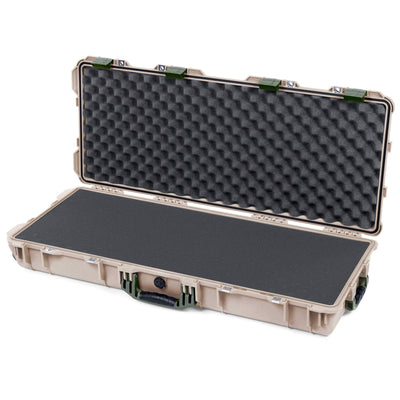 Pelican 1700 Protector Long Case, Desert Tan with OD Green Handles & Latches (Gen2) Pick & Pluck Foam with Convoluted Lid Foam ColorCase 017000-0001-310-130