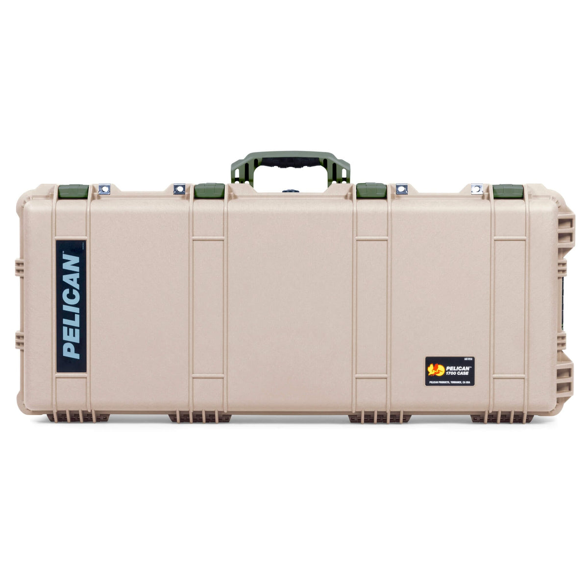 Pelican 1700 Protector Long Case, Desert Tan with OD Green Handles &amp; Latches (Gen2) ColorCase 