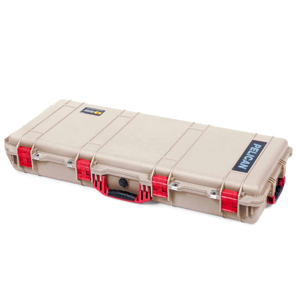 Pelican 1700 Protector Long Case, Desert Tan with Red Handles &amp; Latches (Gen2) ColorCase 