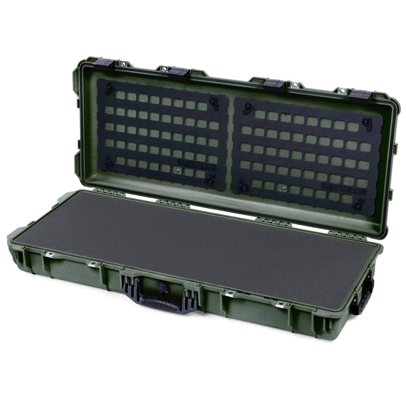 Pelican 1700 Protector Long Case, OD Green with Black Handles & Latches (Gen2) Solid Foam with EZ-Click™ MOLLE Panels ColorCase 017000-0402-130-110