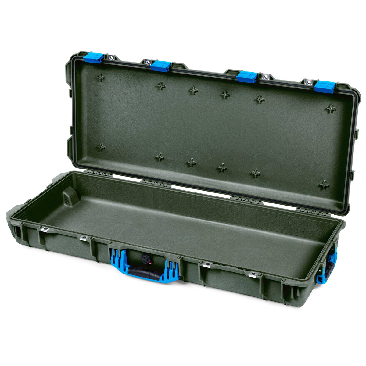 Pelican 1700 Protector Long Case, OD Green with Blue Handles &amp; Latches (Gen2) None (Case Only) ColorCase 017000-0000-130-120