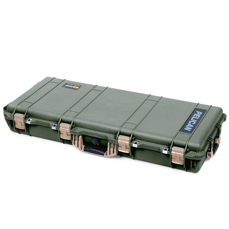Pelican 1700 Protector Long Case, OD Green with Desert Tan Handles & Latches (Gen2) ColorCase 
