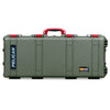 Pelican 1700 Protector Long Case, OD Green with Red Handles & Latches (Gen2) ColorCase