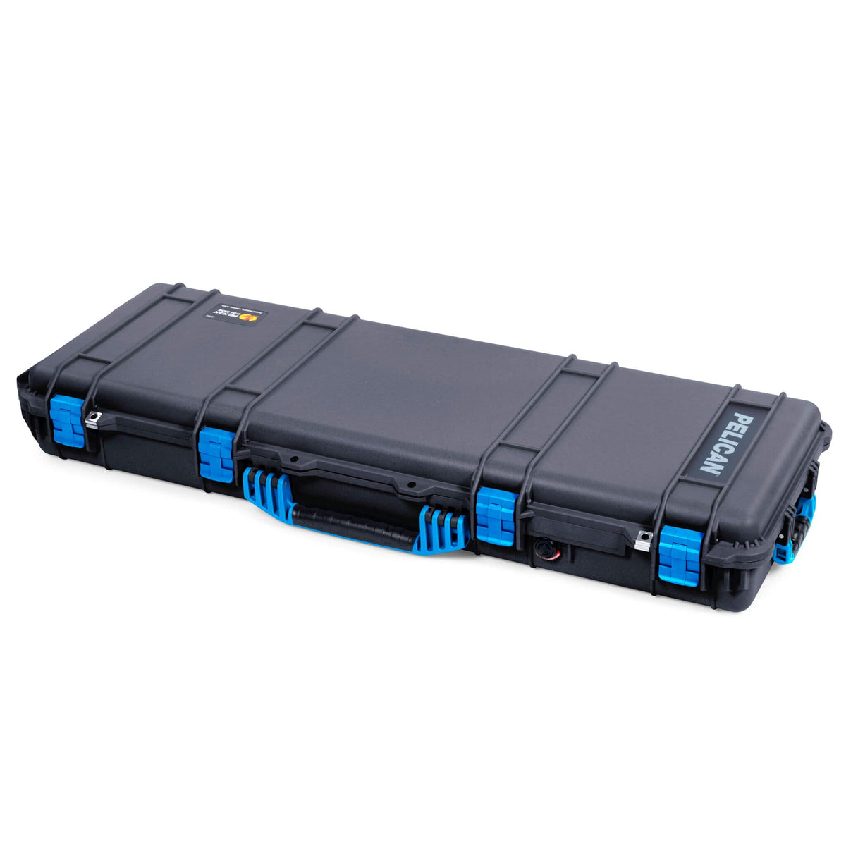Pelican 1720 Protector Long Case, Black with Blue Handles &amp; Latches (Gen2) ColorCase 