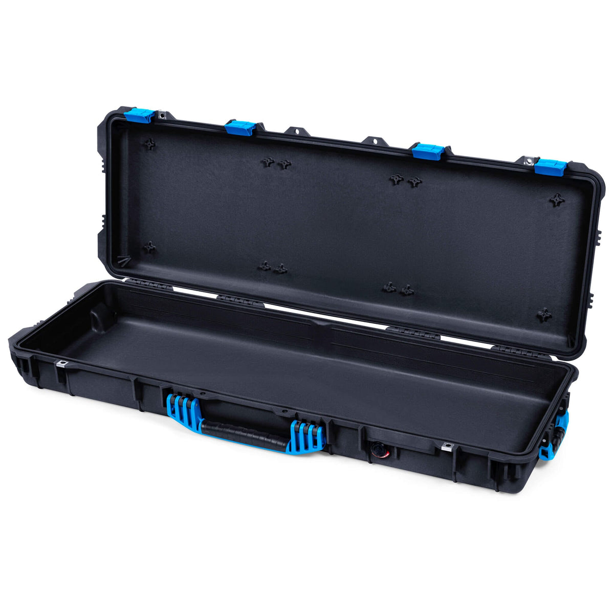 Pelican 1720 Protector Long Case, Black with Blue Handles &amp; Latches (Gen2) None (Case Only) ColorCase 017200-0000-110-120