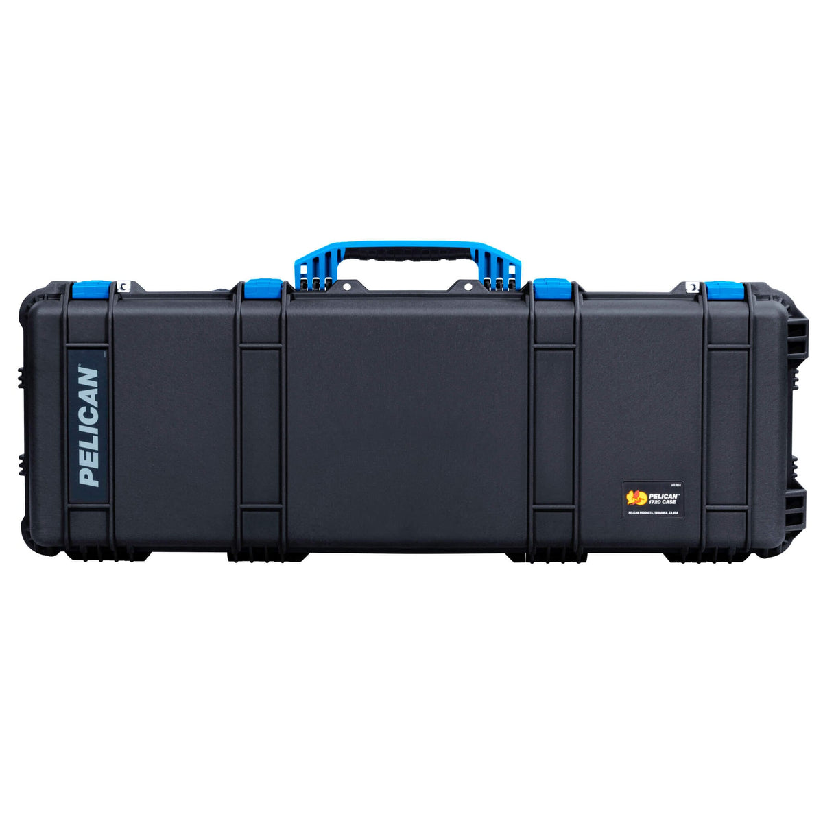 Pelican 1720 Protector Long Case, Black with Blue Handles &amp; Latches (Gen2) ColorCase 