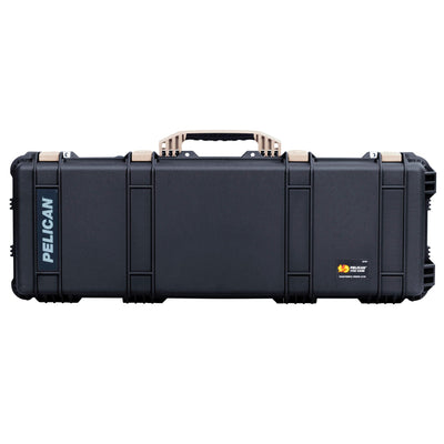 Pelican 1720 Protector Long Case, Black with Desert Tan Handles & Latches (Gen2) ColorCase