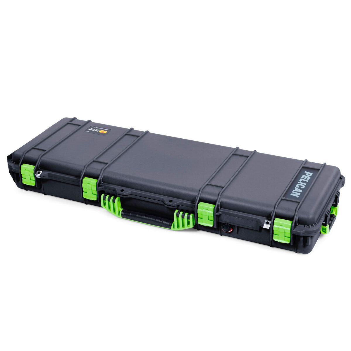 Pelican 1720 Protector Long Case, Black with Lime Green Handles &amp; Latches (Gen2) ColorCase 