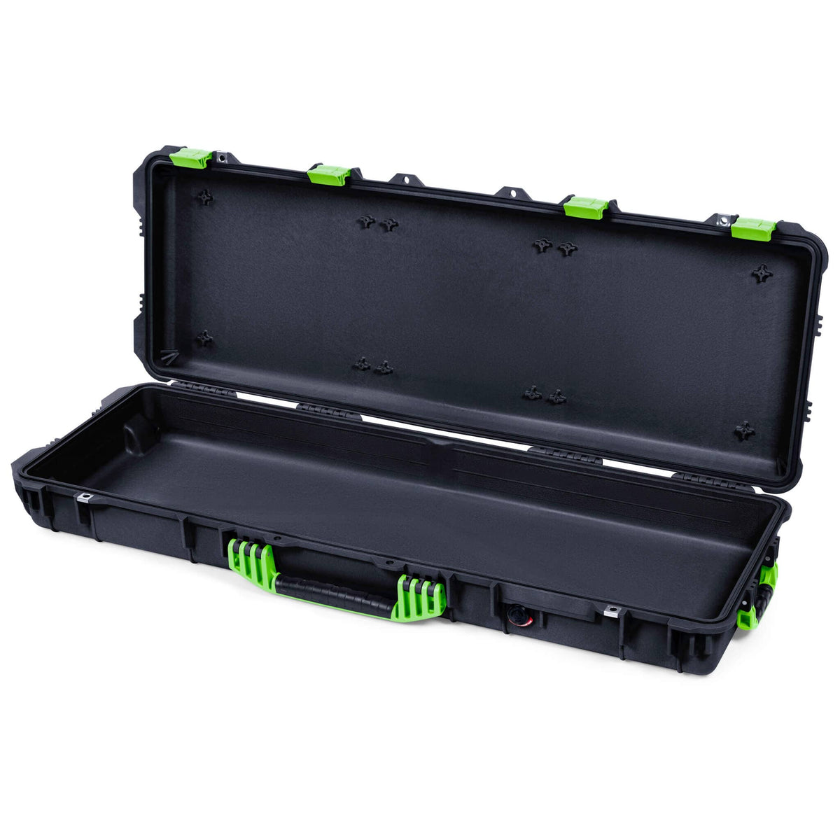 Pelican 1720 Protector Long Case, Black with Lime Green Handles &amp; Latches (Gen2) None (Case Only) ColorCase 017200-0000-110-300