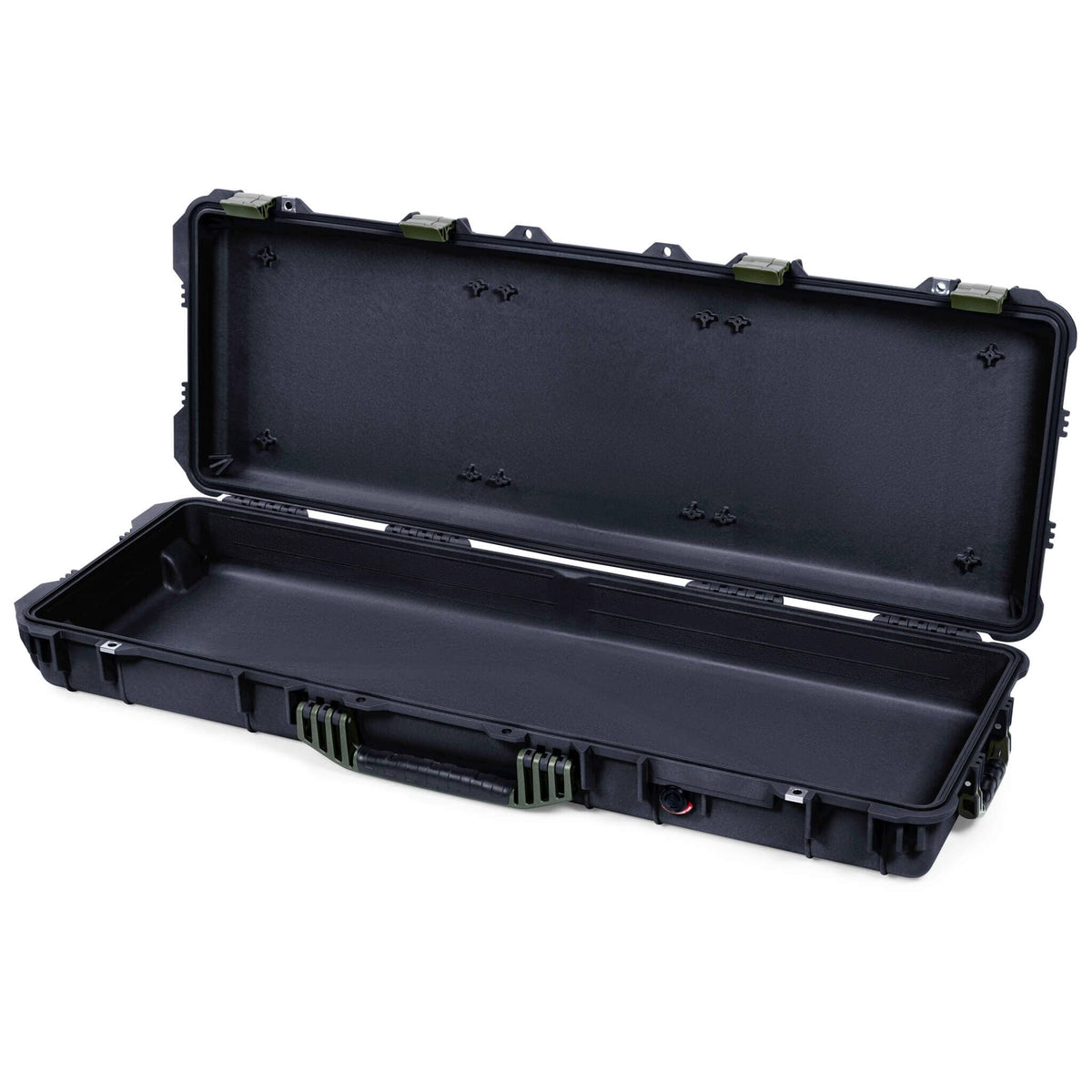 Pelican 1720 Protector Long Case, Black with OD Green Handles &amp; Latches (Gen2) None (Case Only) ColorCase 017200-0000-110-130