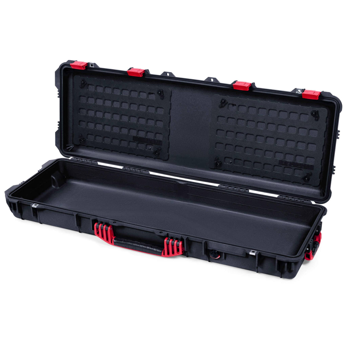 Pelican 1720 Protector Long Case, Black with Red Handles &amp; Latches (Gen2) EZ-Click™ MOLLE Panels Only ColorCase 017200-0400-110-320