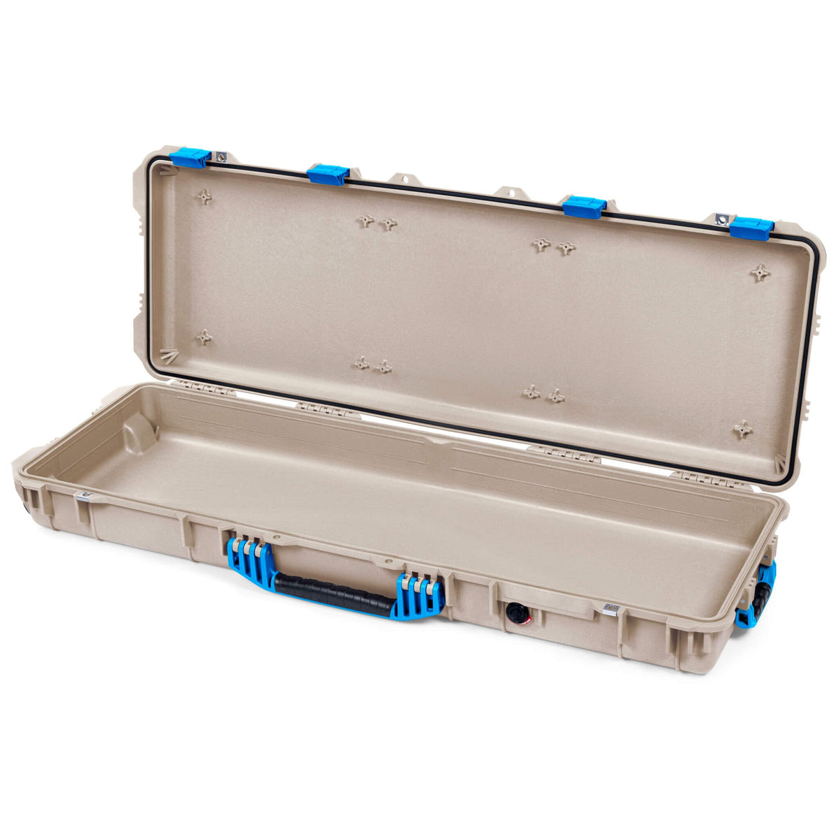 Pelican 1720 Protector Long Case, Desert Tan with Blue Handles &amp; Latches (Gen2) None (Case Only) ColorCase 017200-0000-310-120