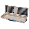 Pelican 1720 Protector Long Case, Desert Tan with Blue Handles & Latches (Gen2) EZ-Click™ MOLLE Panels Only ColorCase 017200-0400-310-120