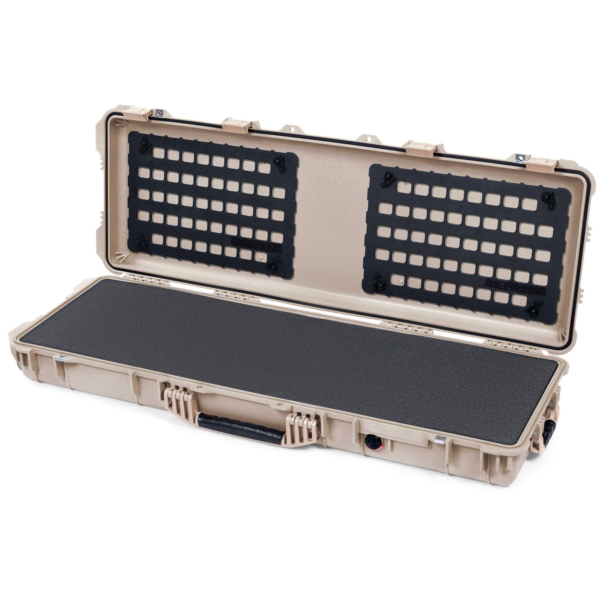 Pelican 1720 Protector Long Case, Desert Tan (Gen2) Pick & Pluck Foam with EZ-Click™ MOLLE Panels ColorCase 017200-0401-310-310