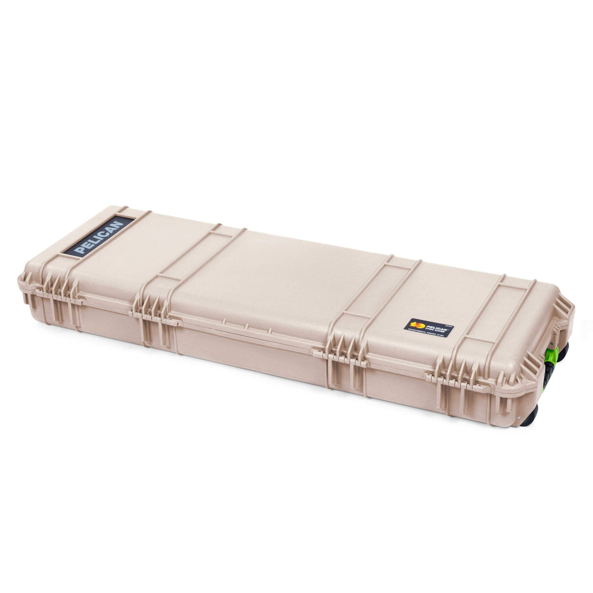 Pelican 1720 Protector Long Case, Desert Tan with Lime Green Handles &amp; Latches (Gen2) ColorCase 