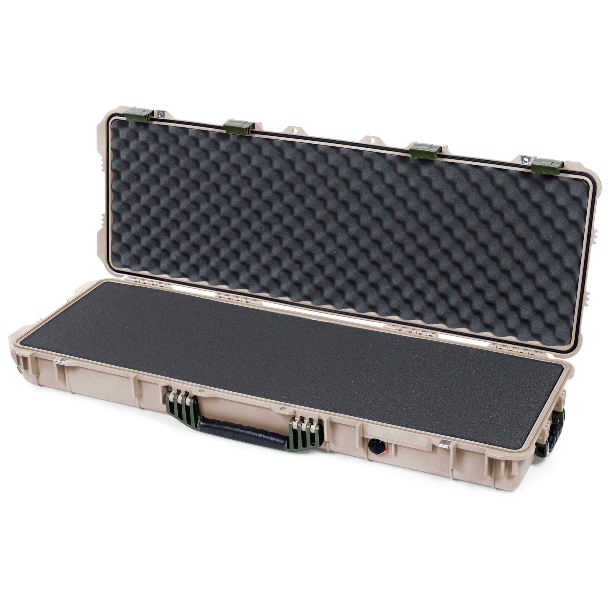 Pelican 1720 Protector Long Case, Desert Tan with OD Green Handles & Latches (Gen2) Pick & Pluck Foam with Convoluted Lid Foam ColorCase 017200-0001-310-130