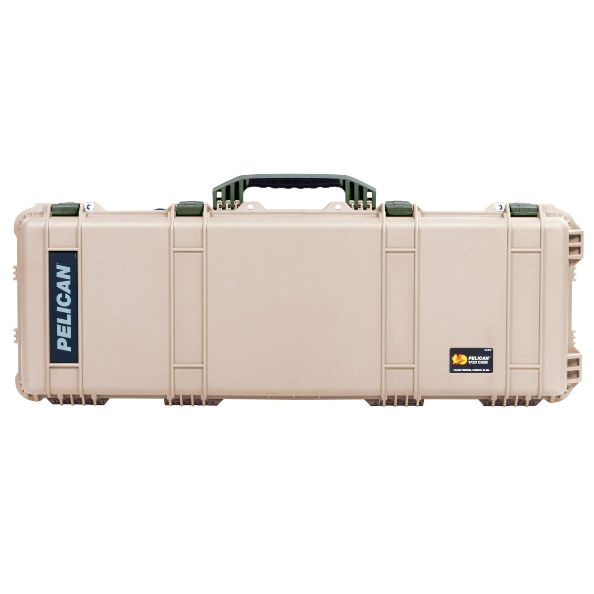 Pelican 1720 Protector Long Case, Desert Tan with OD Green Handles &amp; Latches (Gen2) ColorCase 