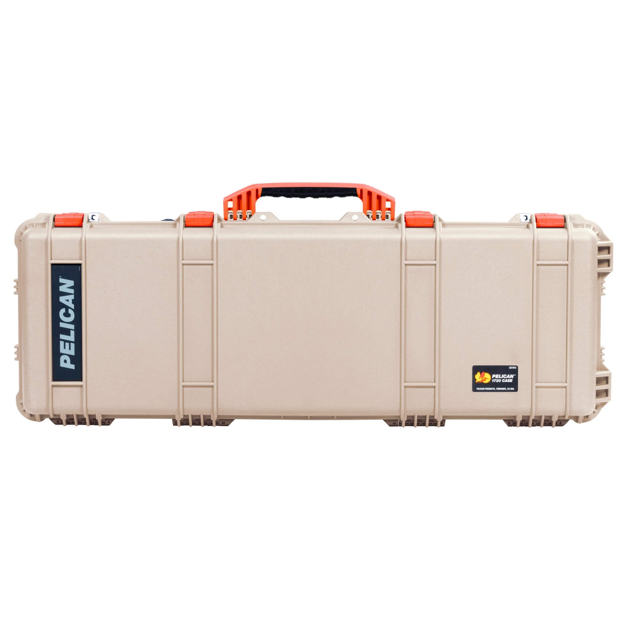 Pelican 1720 Protector Long Case, Desert Tan with Orange Handles & Latches (Gen2) ColorCase 