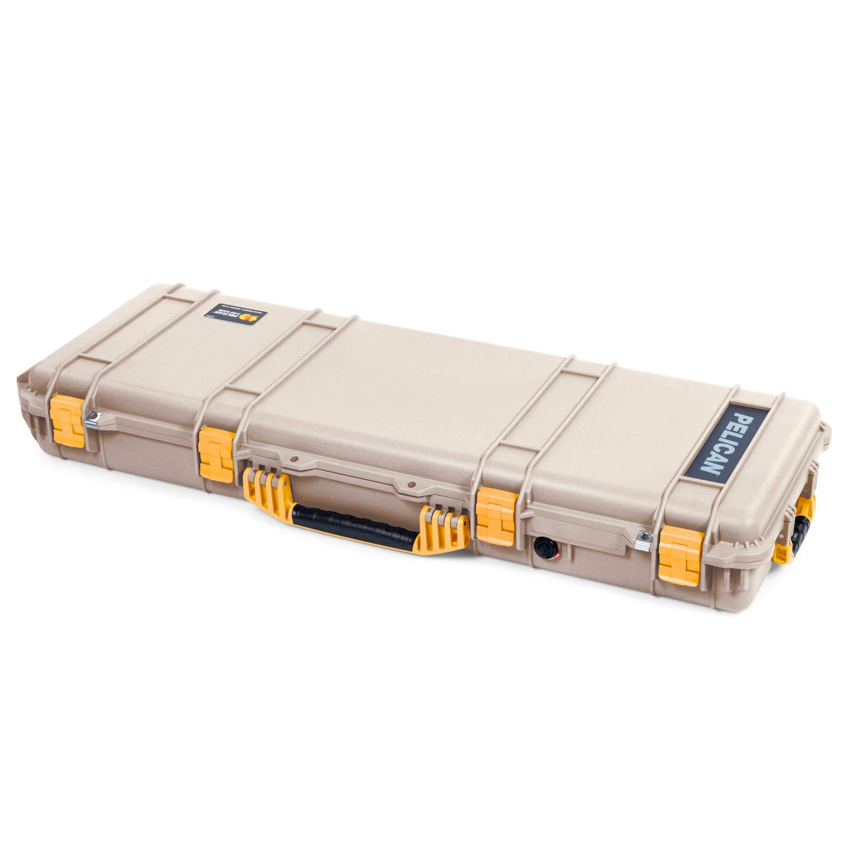 Pelican 1720 Protector Long Case, Desert Tan with Yellow Handles &amp; Latches (Gen2) ColorCase 