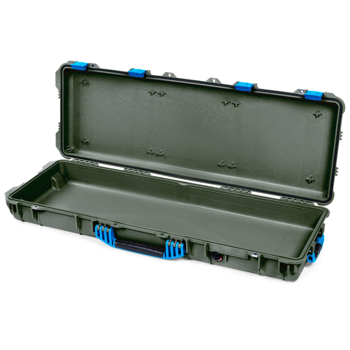 Pelican 1720 Protector Long Case, OD Green with Blue Handles &amp; Latches (Gen2) None (Case Only) ColorCase 017200-0000-130-120