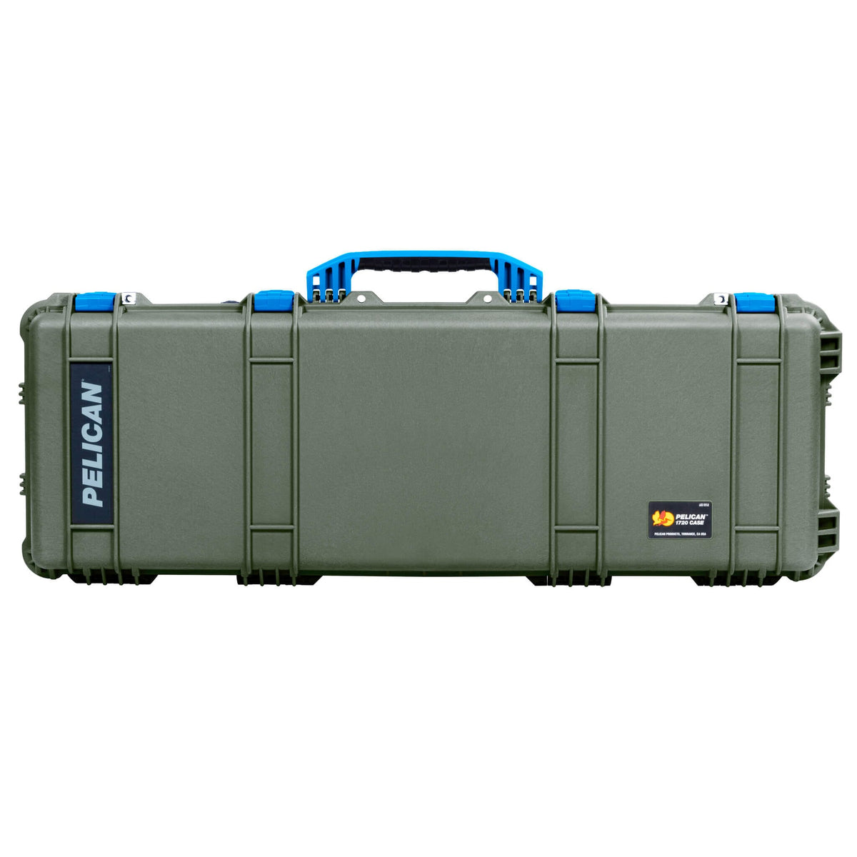 Pelican 1720 Protector Long Case, OD Green with Blue Handles &amp; Latches (Gen2) ColorCase 