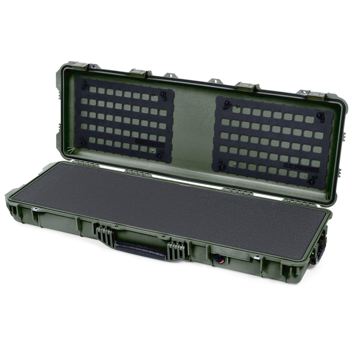 Pelican 1720 Protector Long Case, OD Green (Gen2) Solid Foam with EZ-Click™ MOLLE Panels ColorCase 017200-0402-130-130