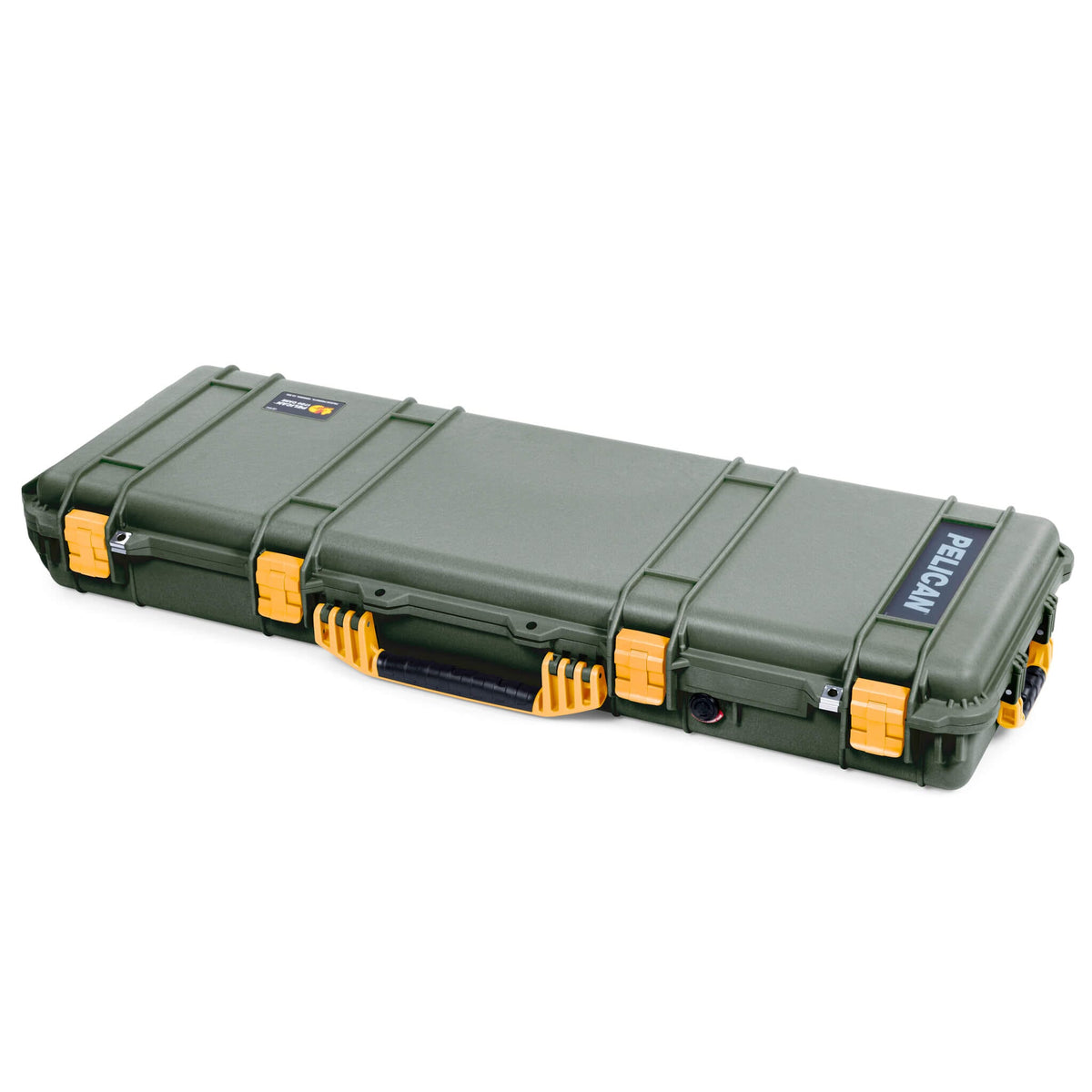 Pelican 1720 Protector Long Case, OD Green with Yellow Handles &amp; Latches (Gen2) ColorCase 