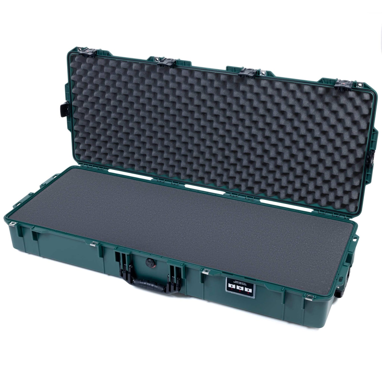 Pelican 1745 Air Long Case, Trekking Green with TSA Locking Latches Pick & Pluck Foam with Convoluted Lid Foam ColorCase 017450-0001-560-L10