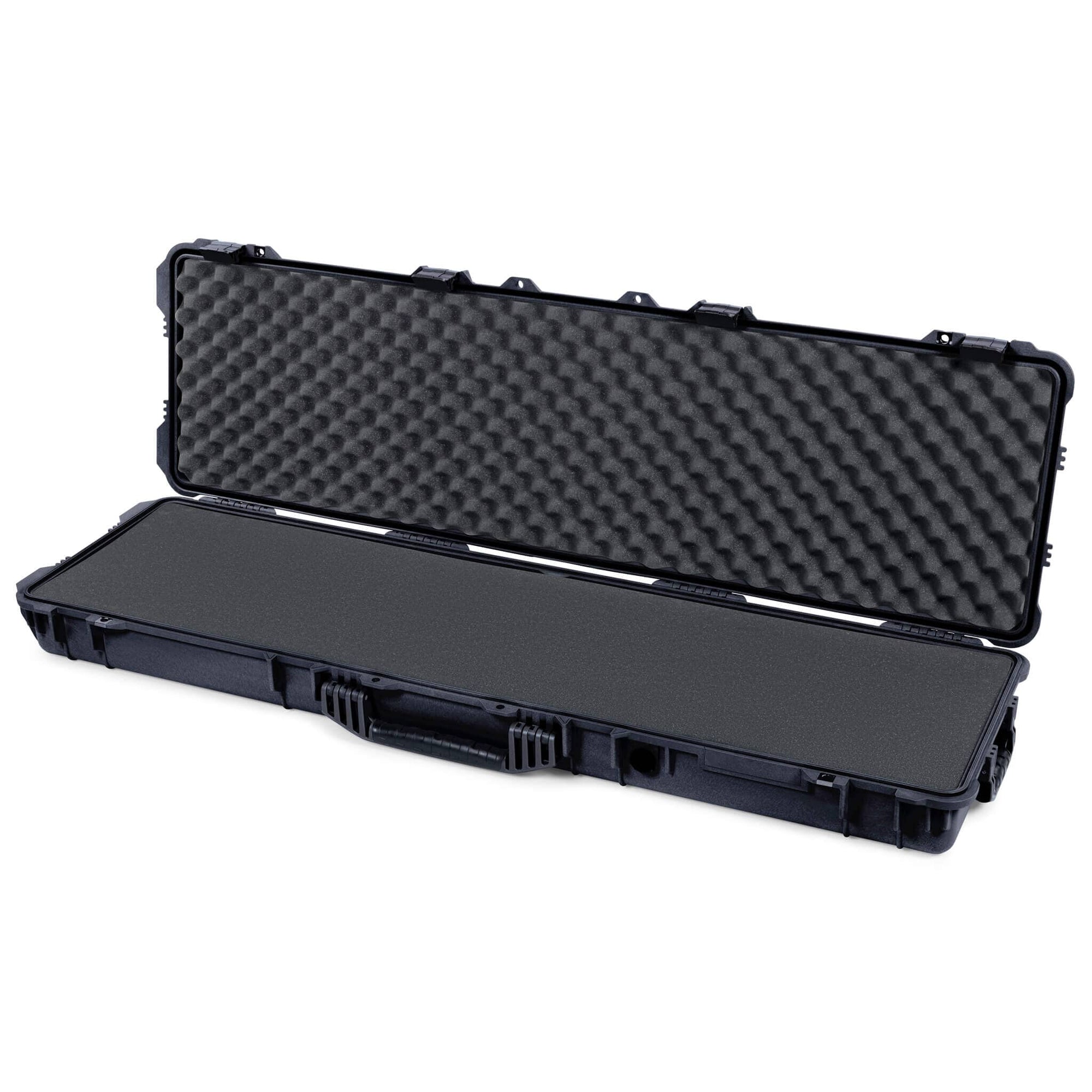 Pelican 1750 Protector Long Case, Black (Gen2) Pick & Pluck Foam with Convoluted Lid Foam ColorCase 017500-0001-110-110