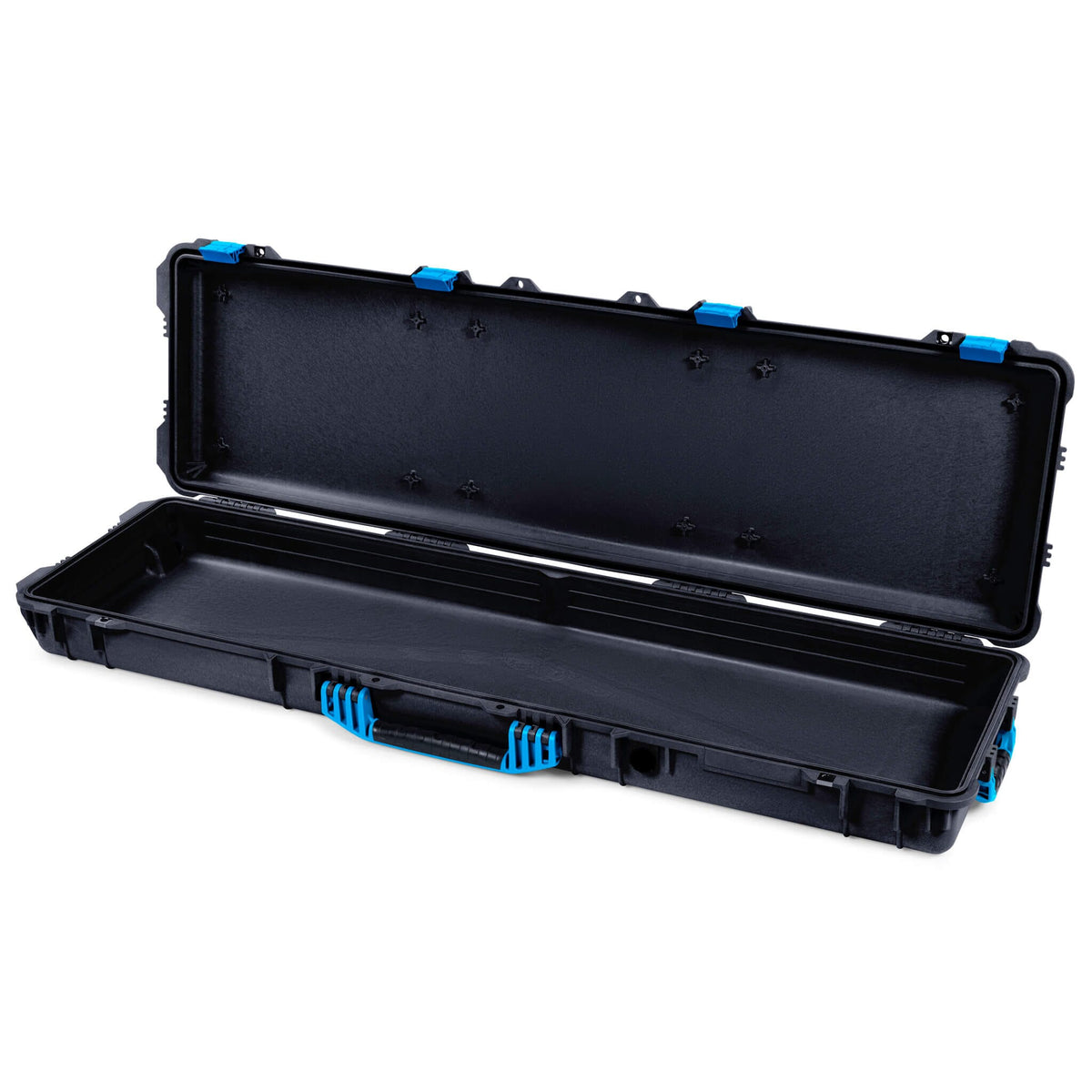 Pelican 1750 Protector Long Case, Black with Blue Handles &amp; Latches (Gen2) None (Case Only) ColorCase 017500-0000-110-120