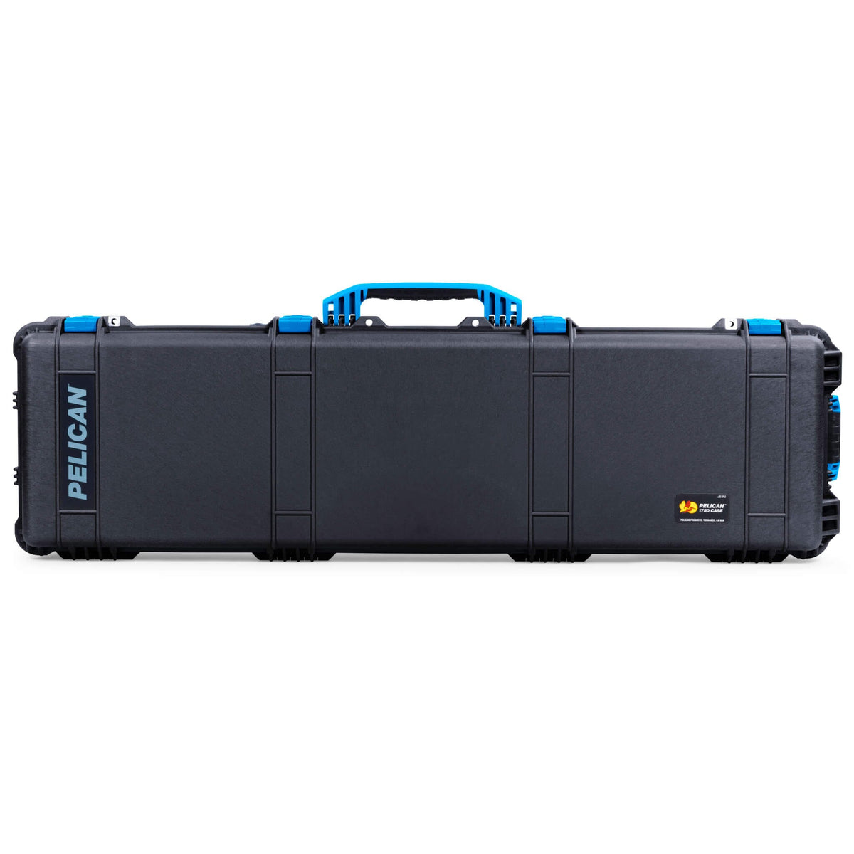 Pelican 1750 Protector Long Case, Black with Blue Handles &amp; Latches (Gen2) ColorCase 