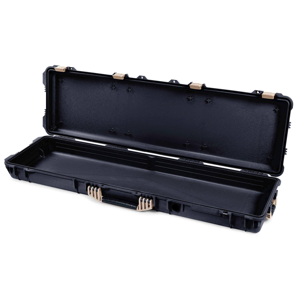 Pelican 1750 Protector Long Case, Black with Desert Tan Handles &amp; Latches (Gen2) None (Case Only) ColorCase 017500-0000-110-310