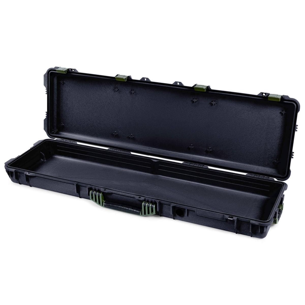 Pelican 1750 Protector Long Case, Black with OD Green Handles &amp; Latches (Gen2) None (Case Only) ColorCase 017500-0000-110-130