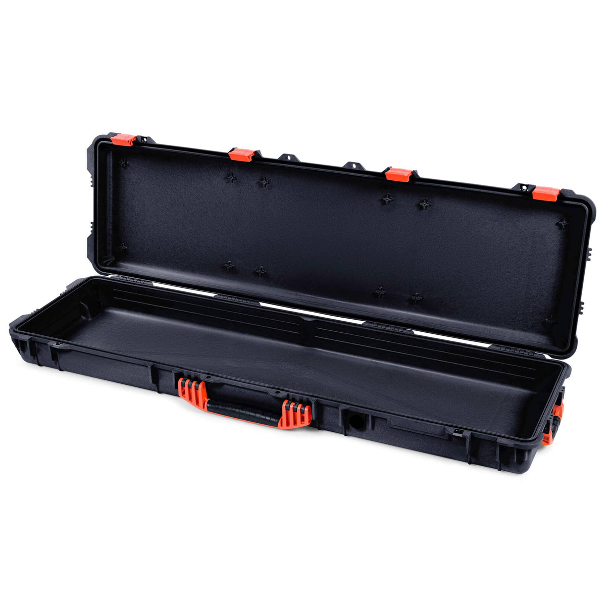 Pelican 1750 Protector Long Case, Black with Orange Handles &amp; Latches (Gen2) None (Case Only) ColorCase 017500-0000-110-150