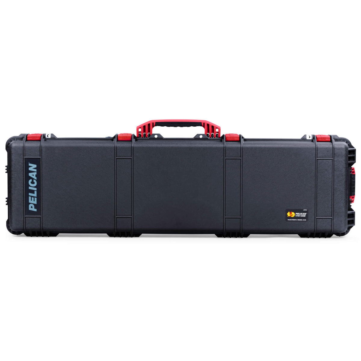 Pelican 1750 Protector Long Case, Black with Red Handles &amp; Latches (Gen2) ColorCase 