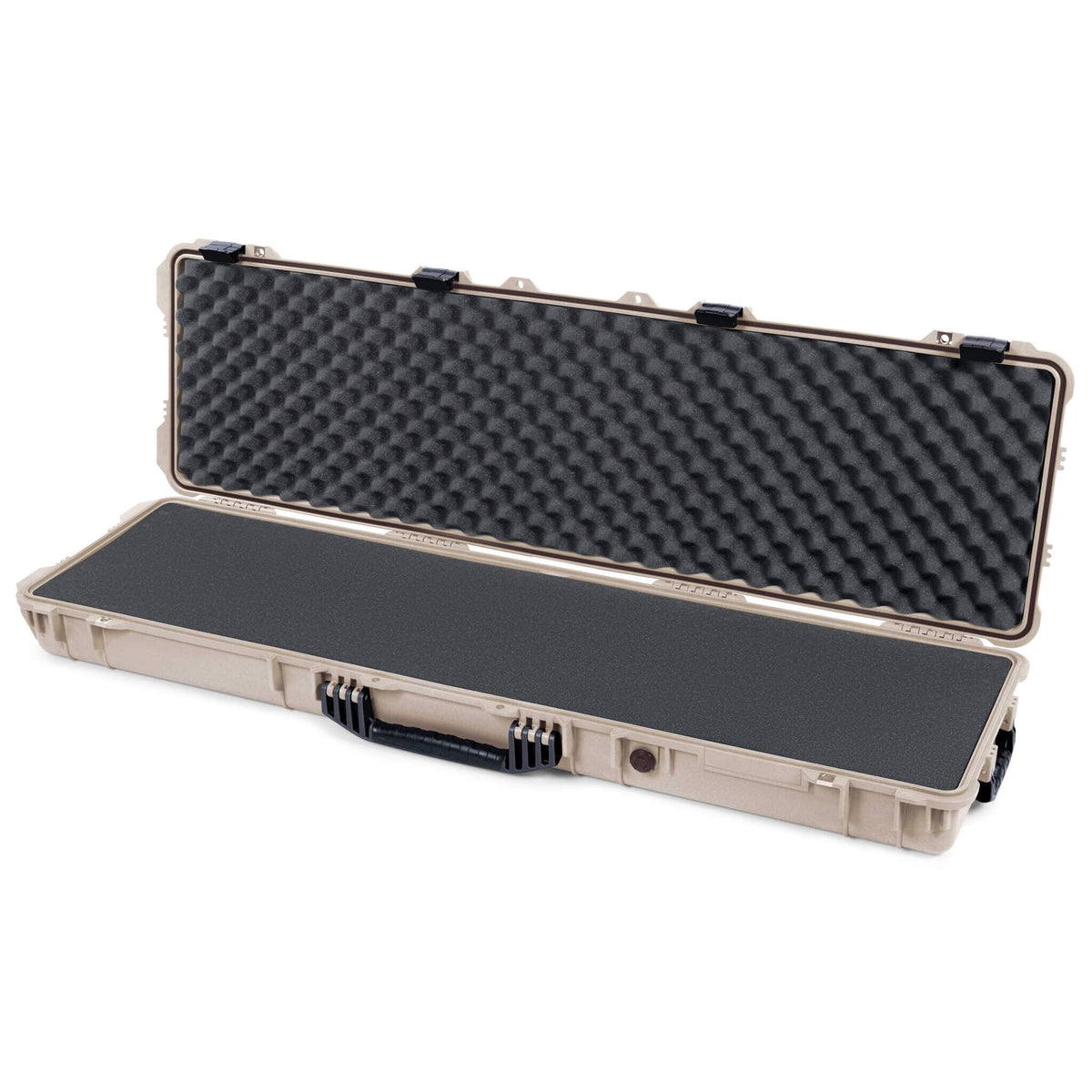 Pelican 1750 Protector Long Case, Desert Tan with Black Handles &amp; Latches (Gen2) Pick &amp; Pluck Foam with Convoluted Lid Foam ColorCase 017500-0001-310-110