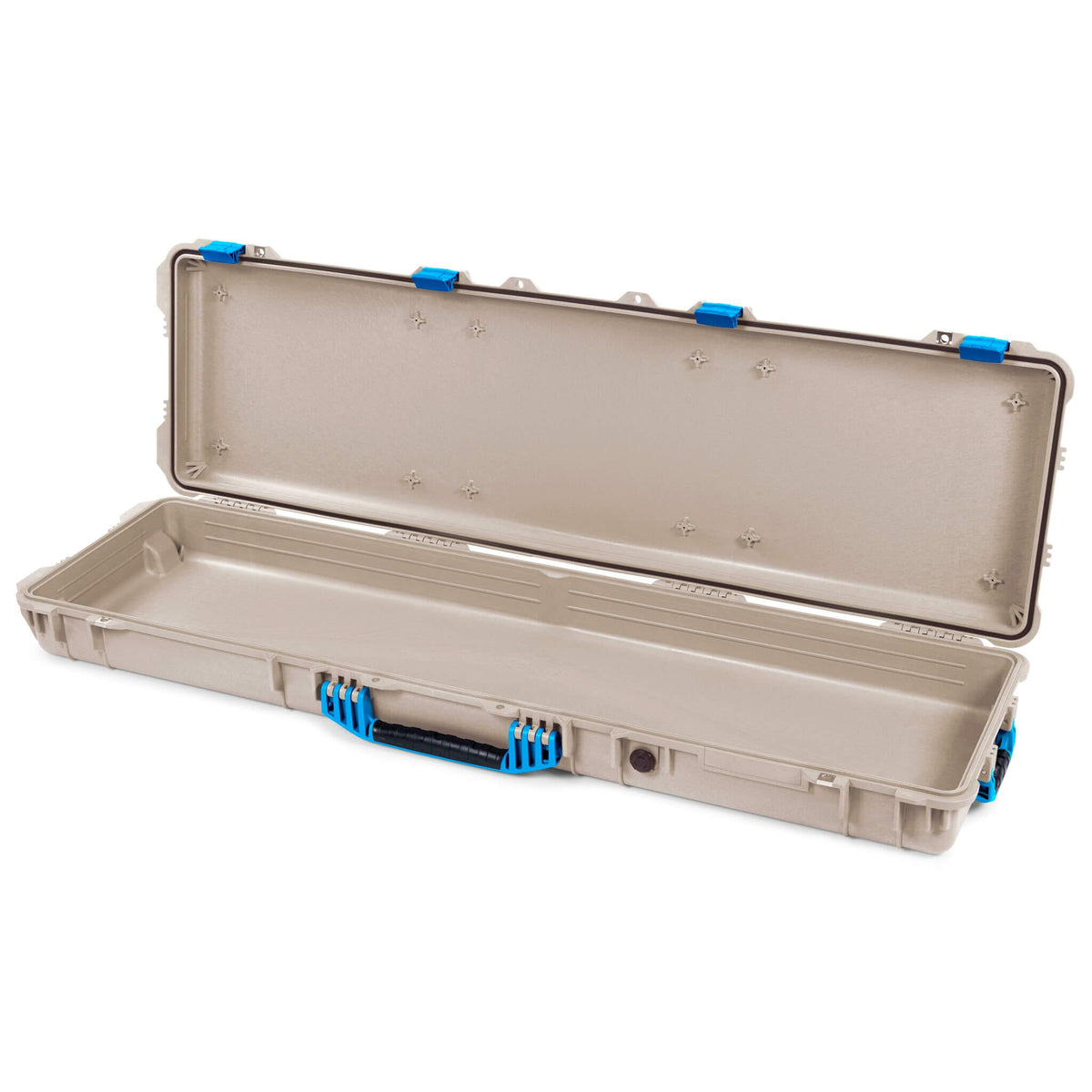 Pelican 1750 Protector Long Case, Desert Tan with Blue Handles &amp; Latches (Gen2) None (Case Only) ColorCase 017500-0000-310-120